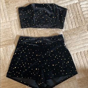 Star bandeau/shorts set